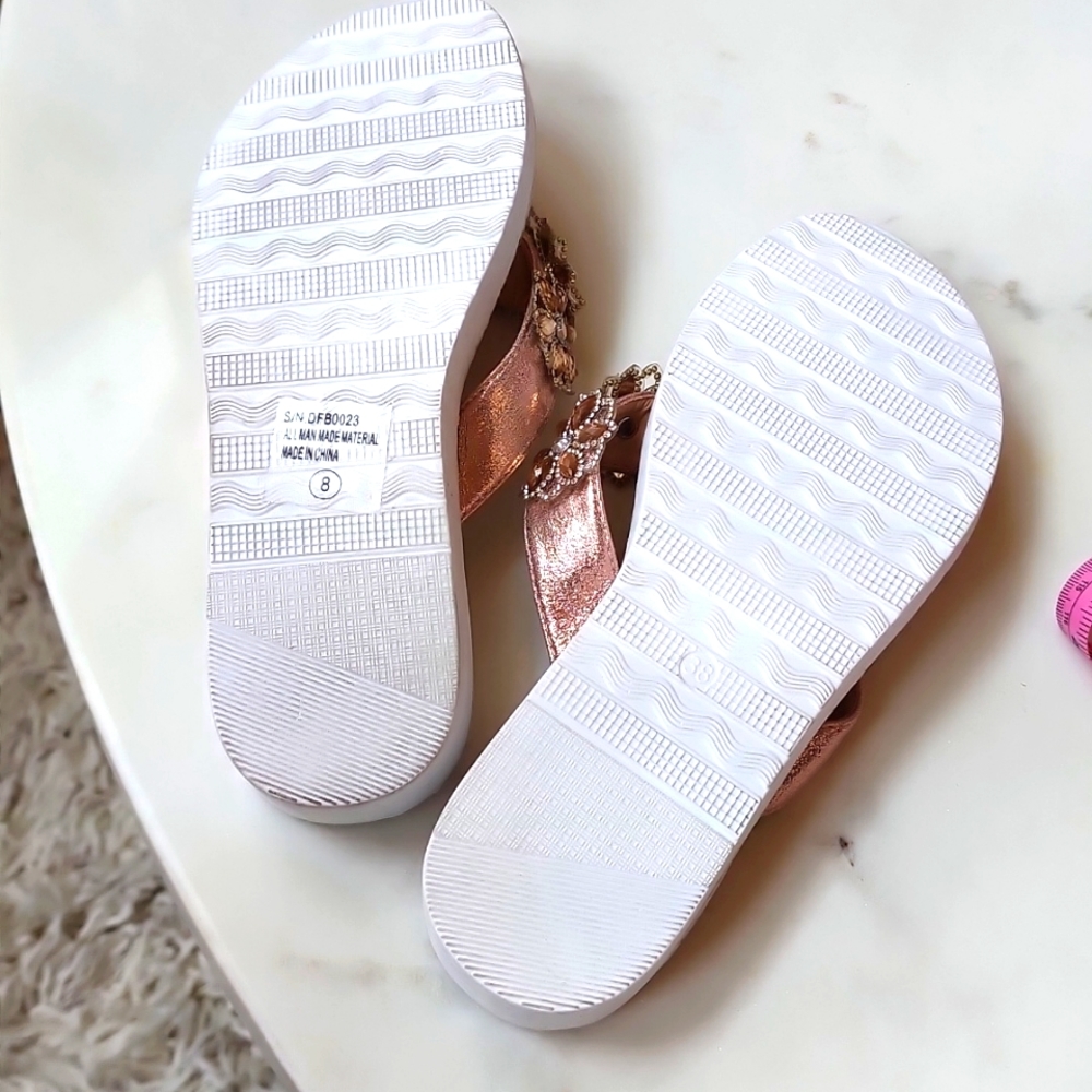 NWT Verano Rio comfort pink daisy blingy sandals size 8 - Picture 11 of 14